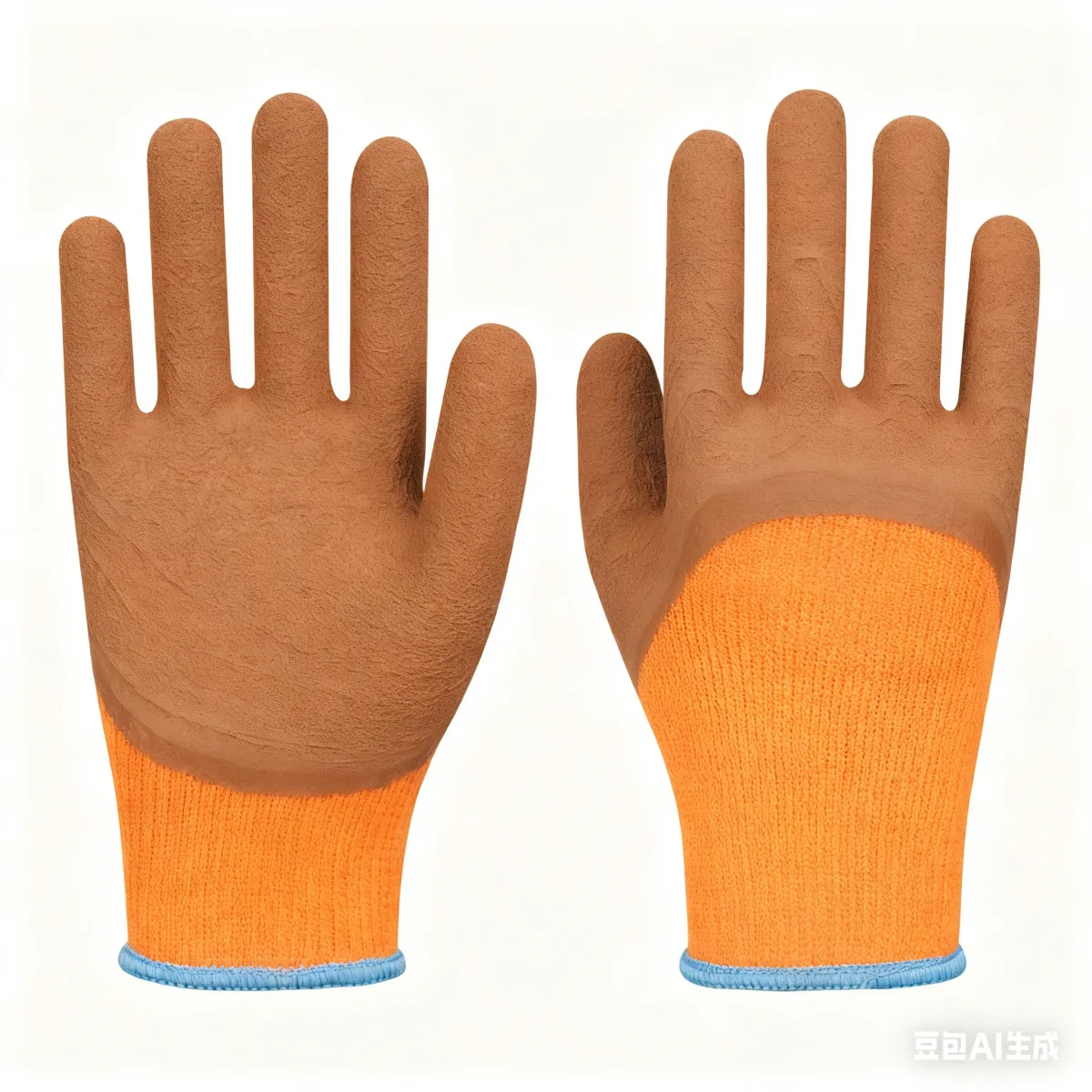 300_1 ACEPPE 300 Thermal Work Gloves - Half-Dipped Nitrile Foam on Orange Terry Liner, Anti-Abrasion, Cold Protection