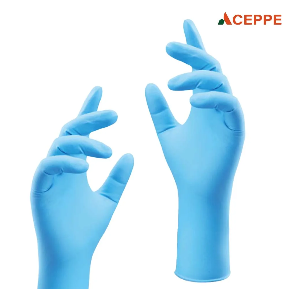 ACEPPE Disposable Nitrile Household Gloves – Extra-Thick, Waterproof, Anti-Slip Grip for Dishwashing & Cleaning Tasks