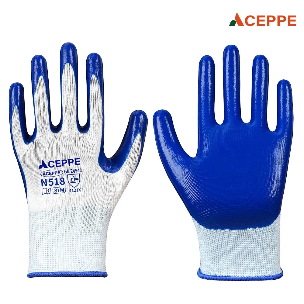 ACEPPE N518N528 Dipped Work Gloves - Ultimate Anti-Slip Durability for Manual Labor