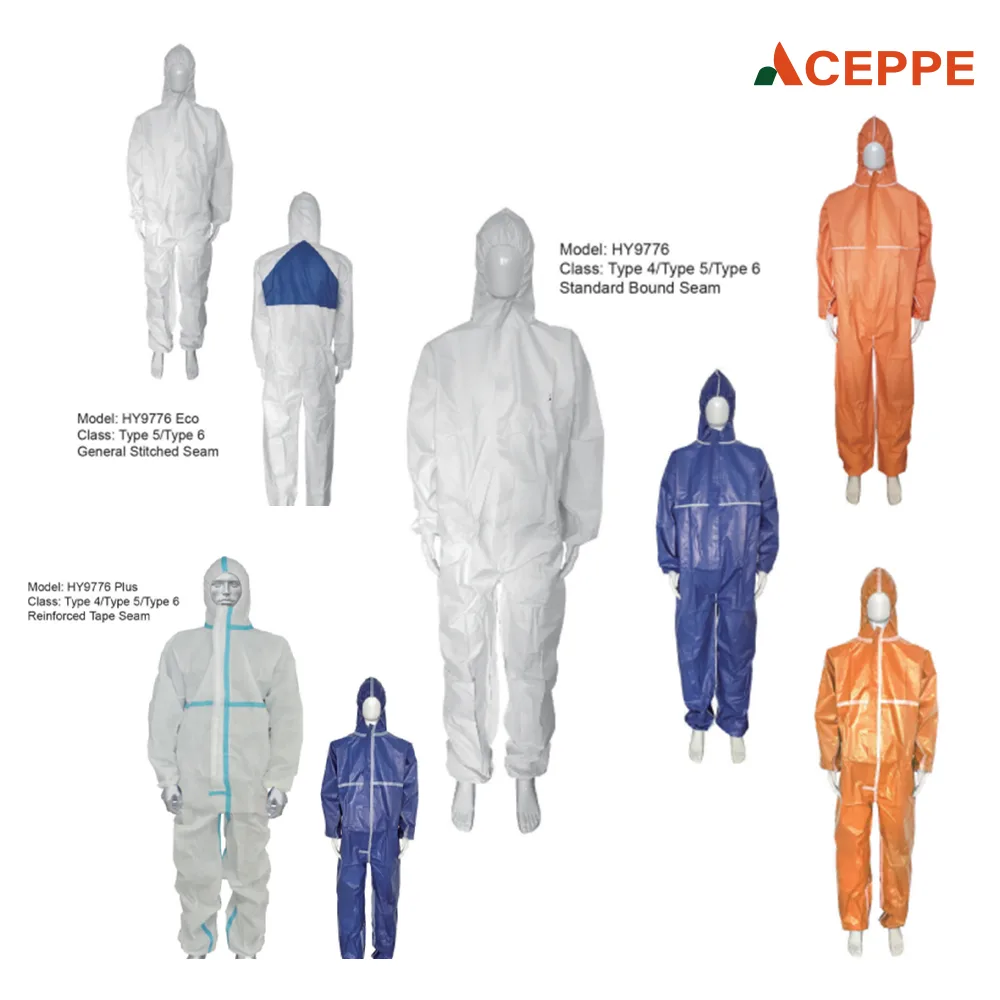 Aceppe C9776B Type 4/5/6 Limited Life Coverall Protective Clothing