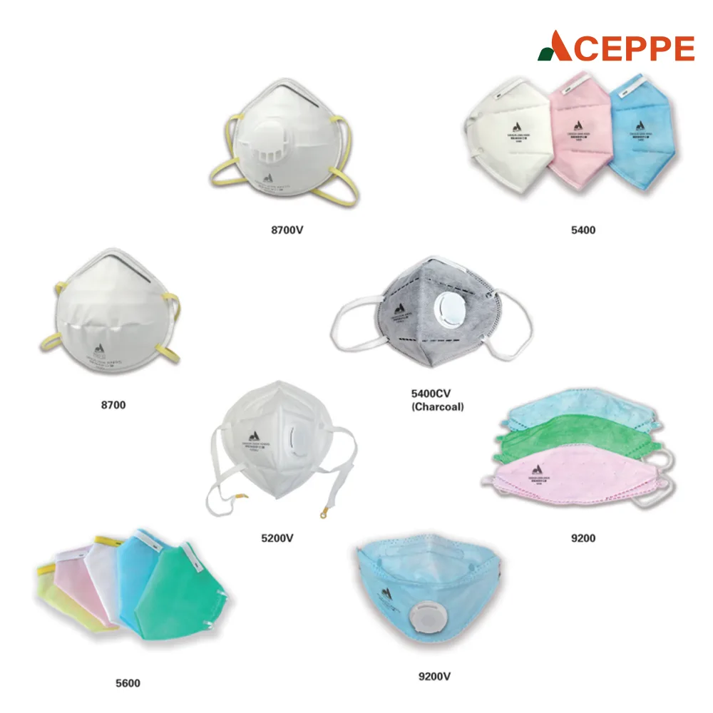 Aceppe Cup Shape and Fold Flat KN95/PM2.5 Masks