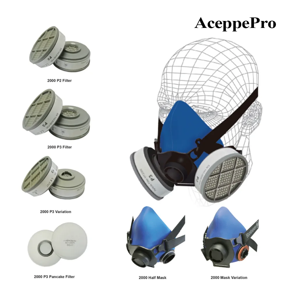 AH-M2000A AceppePro M2000A Twin Filter Half Mask Respirator