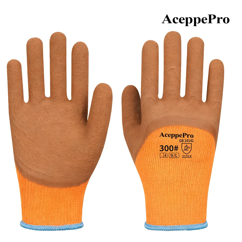 AceppePro 300 Thermal Work Gloves, Nitrile Foam Grip