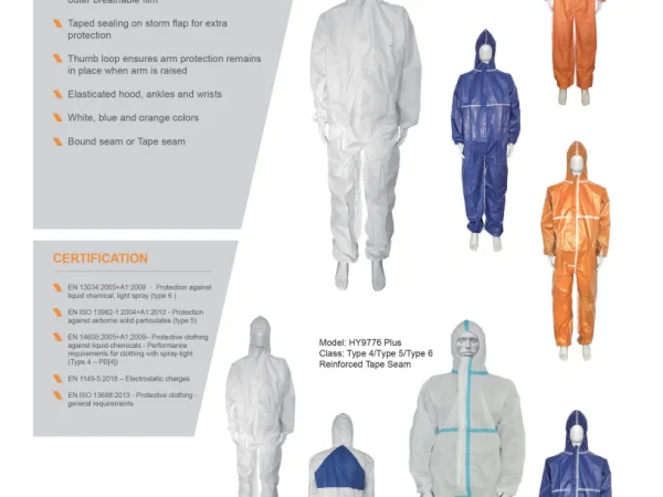 C9766B_1 Aceppe C9776B Type 4/5/6 Limited Life Coverall Protective Clothing