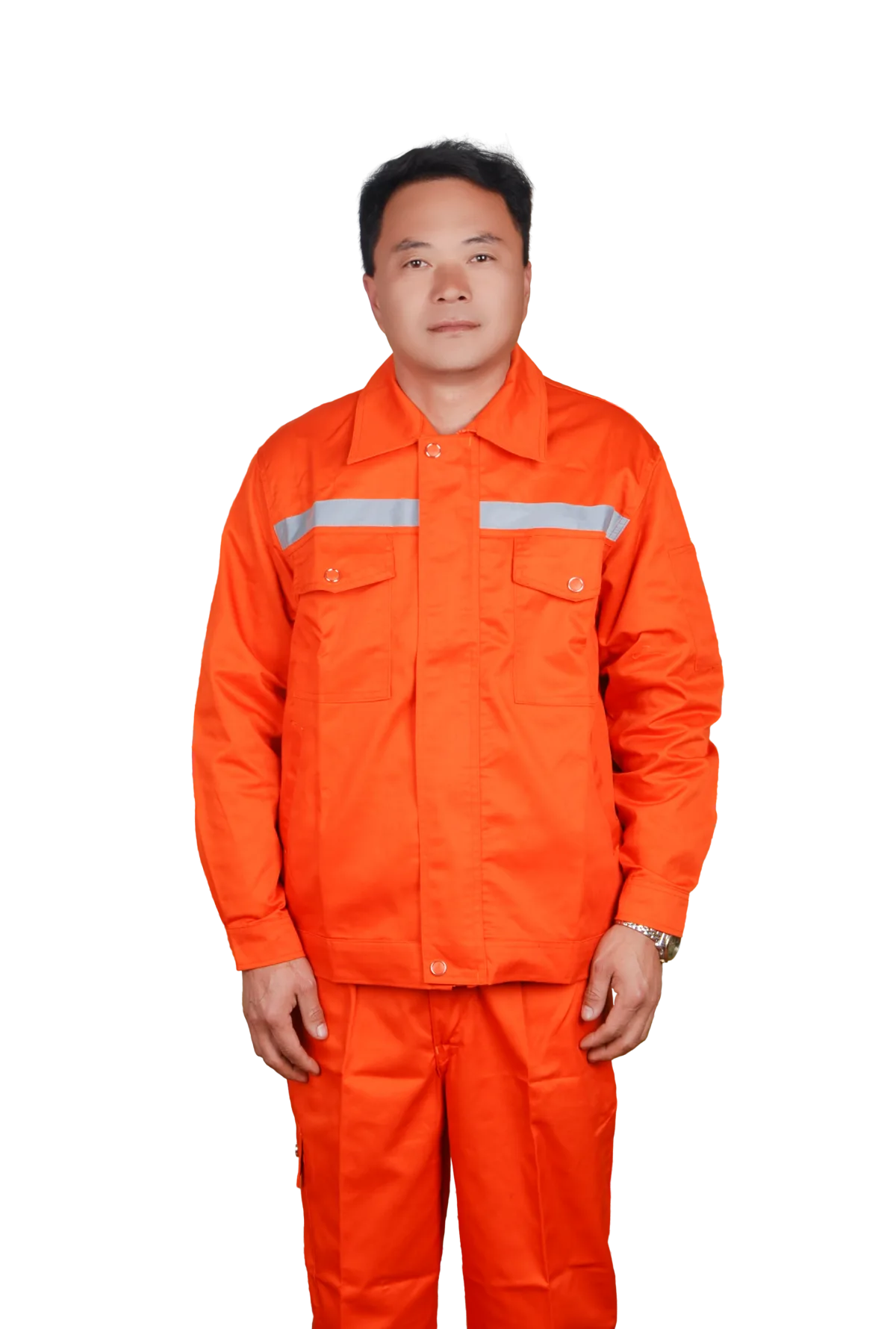 Aceppe Spring and Autumn Long-sleeve Workwear with Reflective Strips