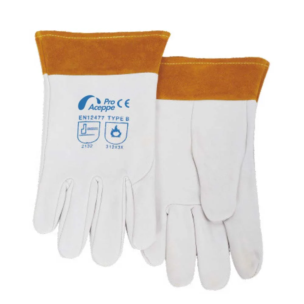Short Cuff TIG Welding Gloves (Top Grain Cowhide)