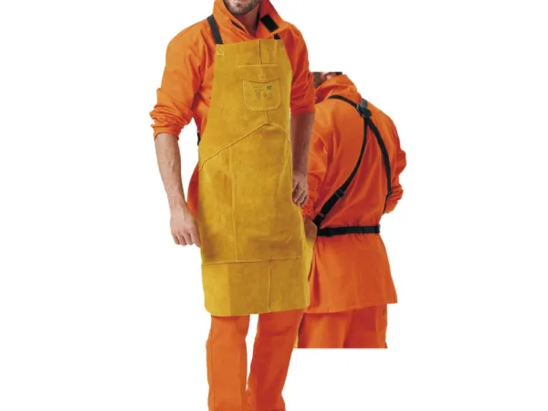 Golden Yellow Full Leather Chest-Protective Apron