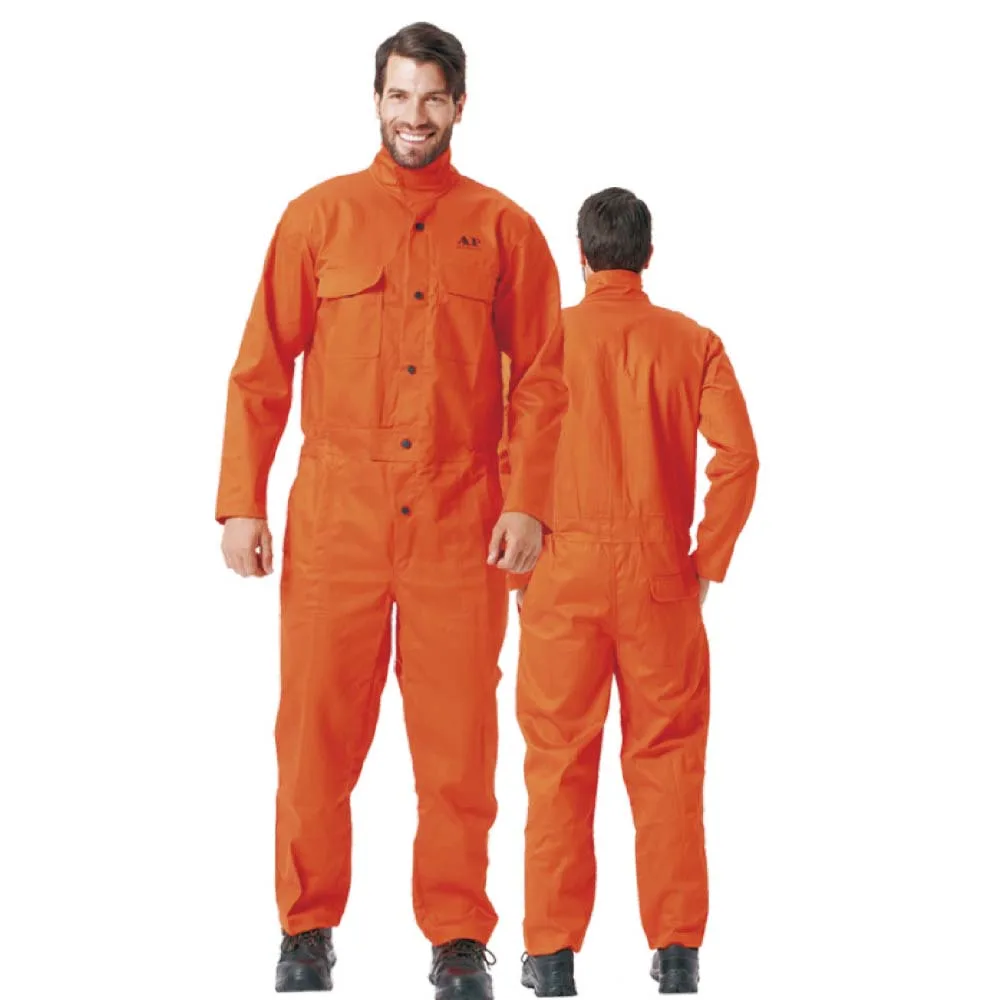 Orange-Red One-Piece Fire-Resistant Flame-Retardant Suit