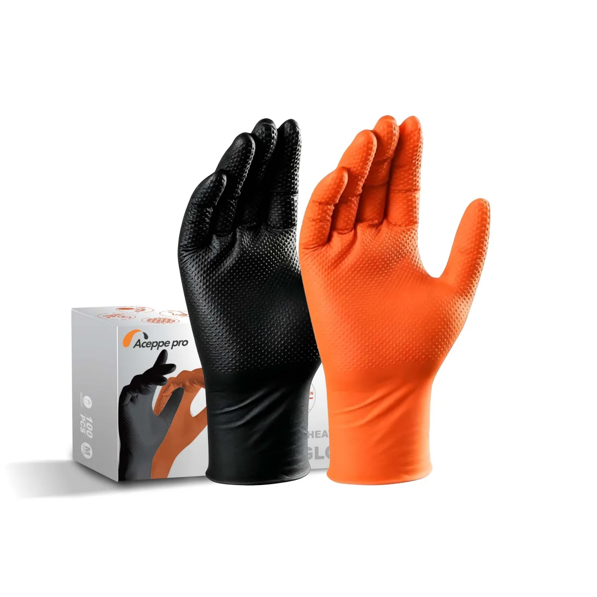 FJ800 8 Mil Heavy Duty Disposable Nitrile Gloves