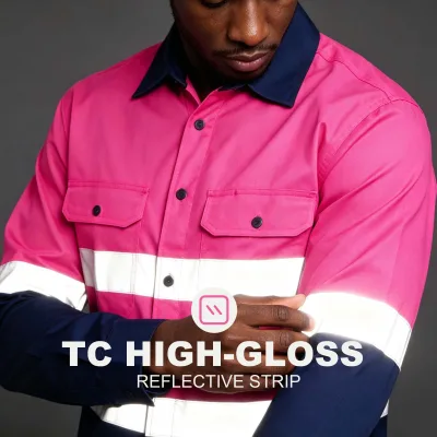 Summer Long-Sleeve Work Uniforms with Reflective Stripes