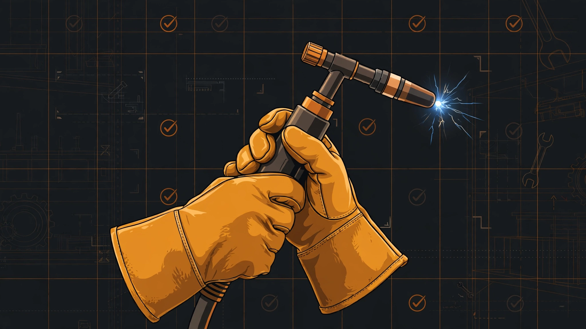 EN 12477 welding gloves Type A vs Type B cover illustration
